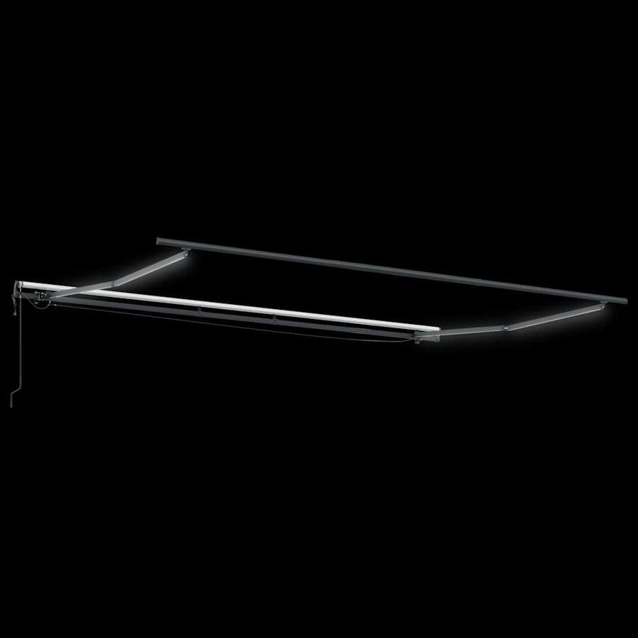 Luifel automatisch uittrekbaar met LED's 500x300 cm bruin