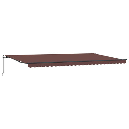 Luifel handmatig uittrekbaar 600x300 cm bruin