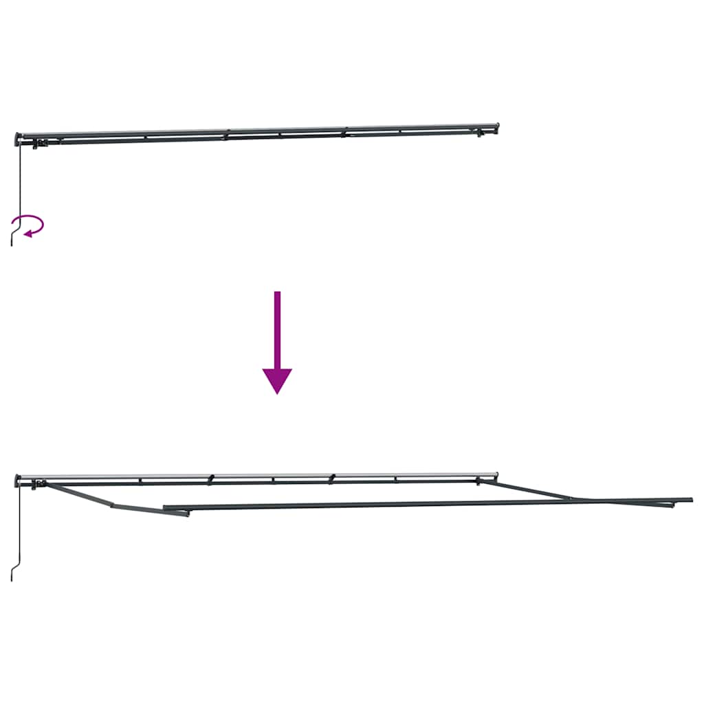 Luifel handmatig uittrekbaar 600x300 cm bruin