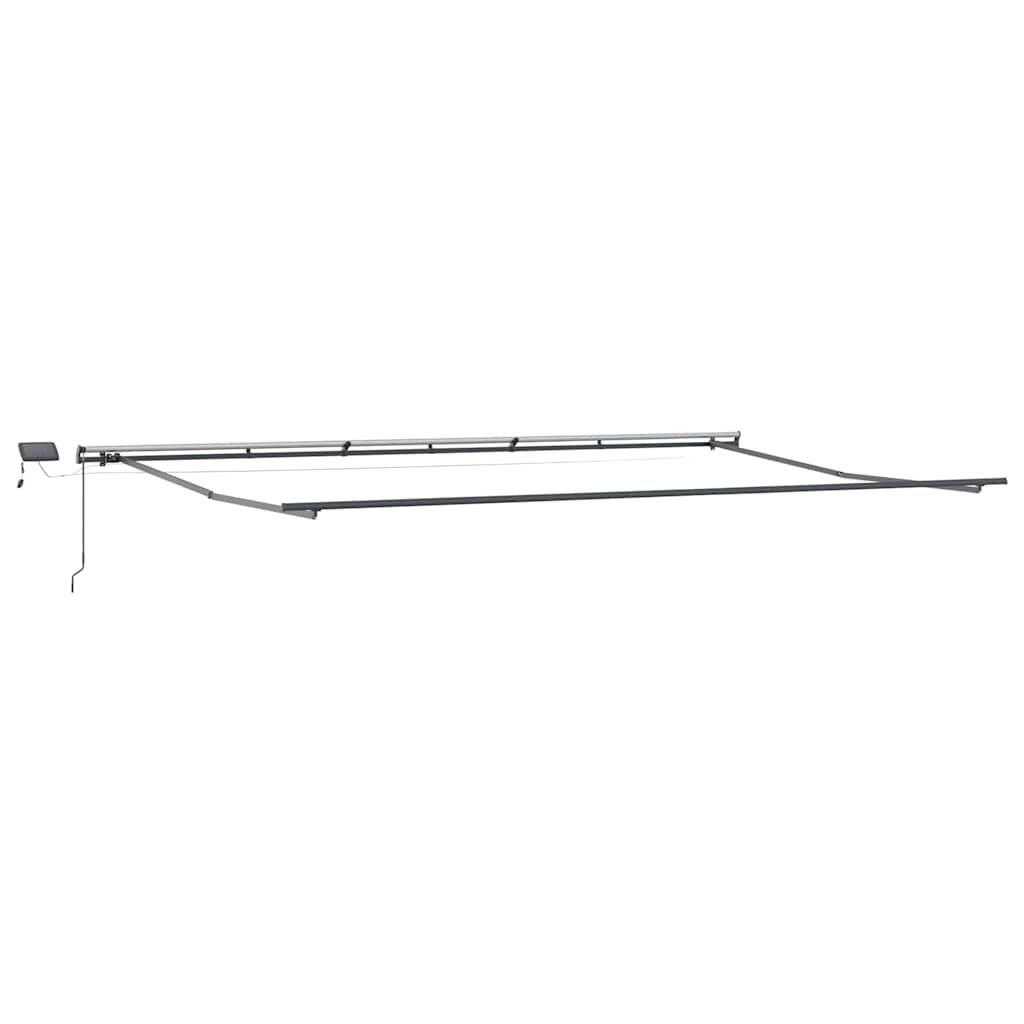 Luifel handmatig uittrekbaar met LED's 600x300 cm bruin