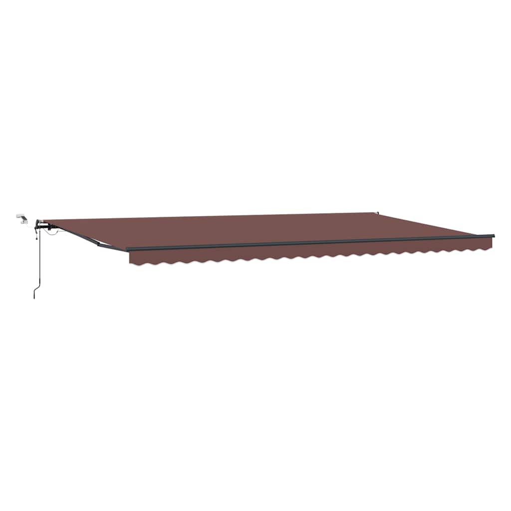 Luifel automatisch uittrekbaar met LED's 600x300 cm bruin