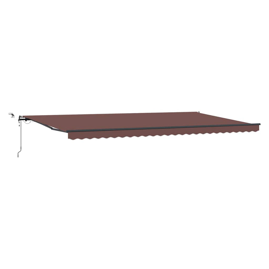Luifel automatisch uittrekbaar met LED's 600x300 cm bruin
