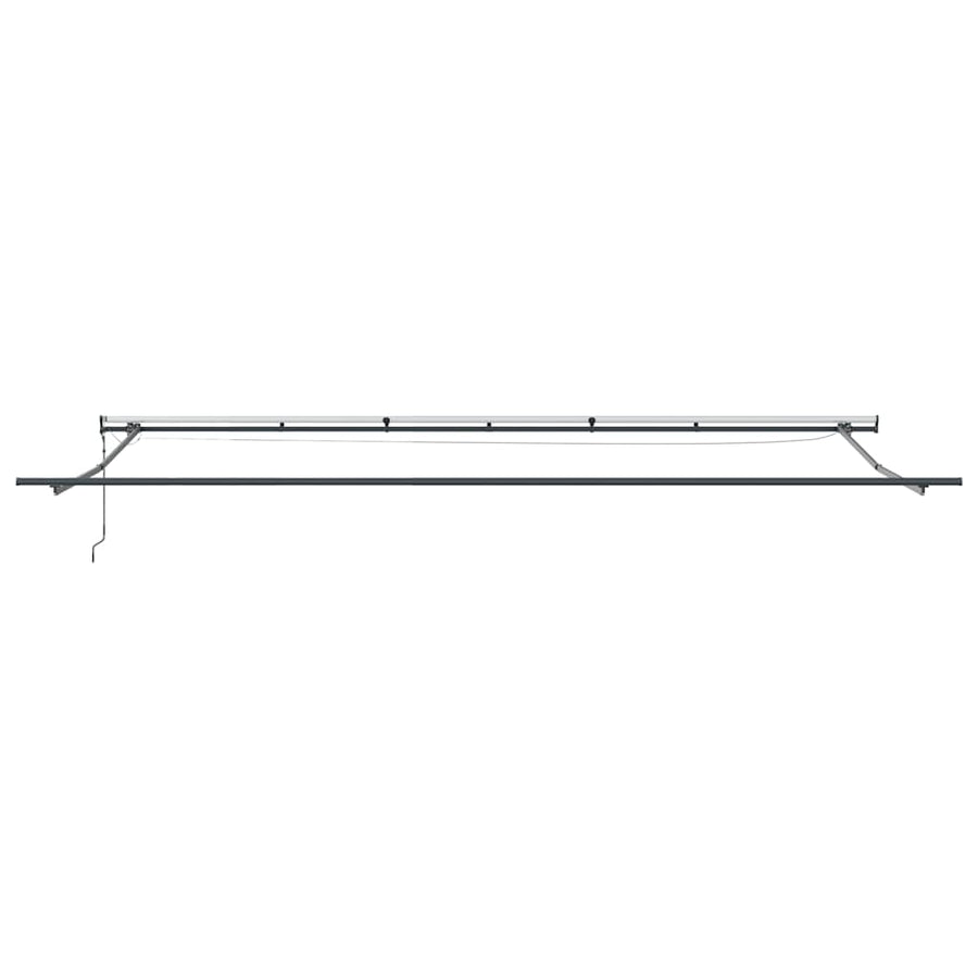 Luifel automatisch uittrekbaar met LED's 600x300 cm bruin