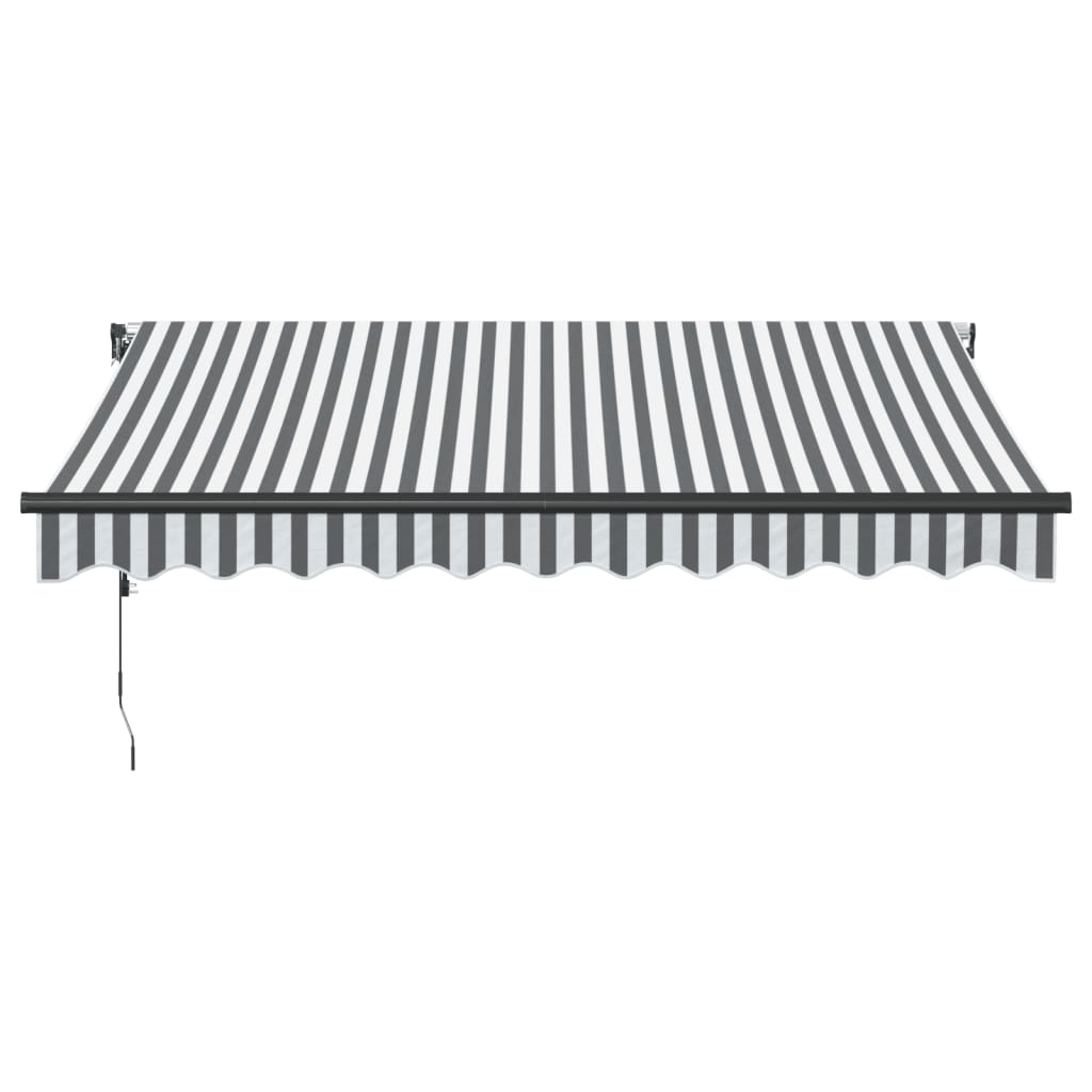 Luifel automatisch uittrekbaar 300x250 cm antraciet en wit