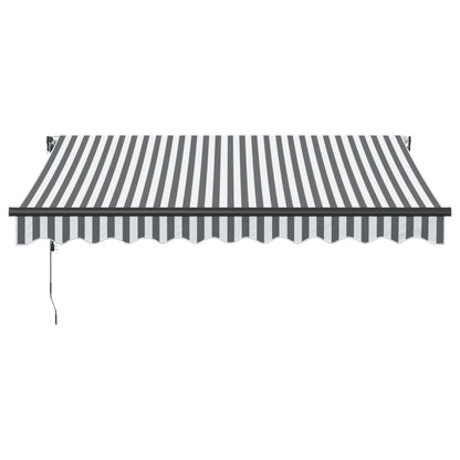 Luifel automatisch uittrekbaar 300x250 cm antraciet en wit