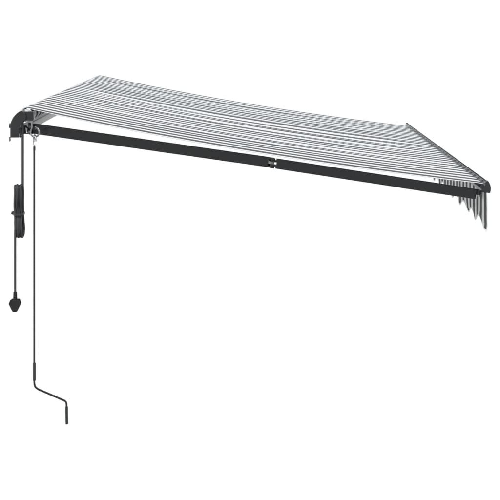 Luifel automatisch uittrekbaar 300x250 cm antraciet en wit