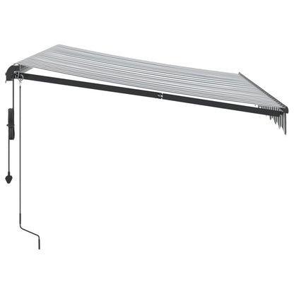Luifel automatisch uittrekbaar 300x250 cm antraciet en wit