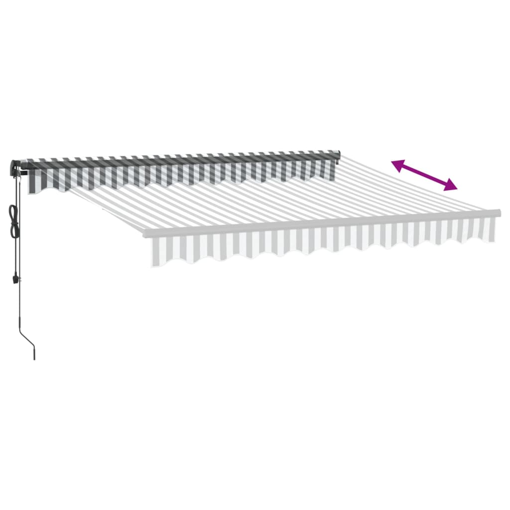 Luifel automatisch uittrekbaar 300x250 cm antraciet en wit