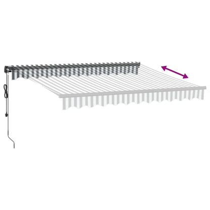 Luifel automatisch uittrekbaar 300x250 cm antraciet en wit