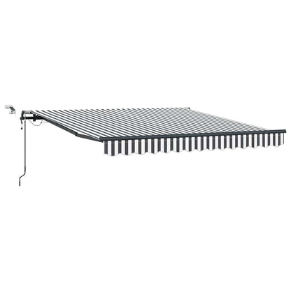 Luifel Automatisch Uittrekbaar Led Antraciet En Wit 300 x 250 cm