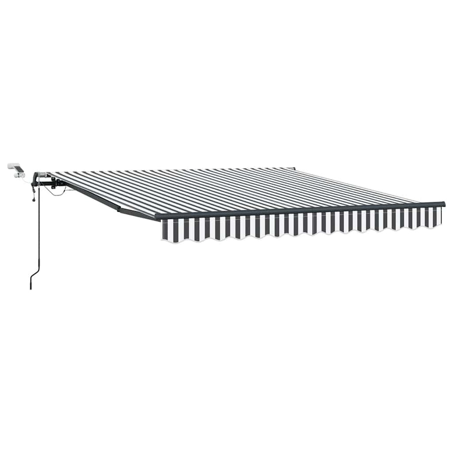 Luifel Automatisch Uittrekbaar Led Antraciet En Wit 300 x 250 cm