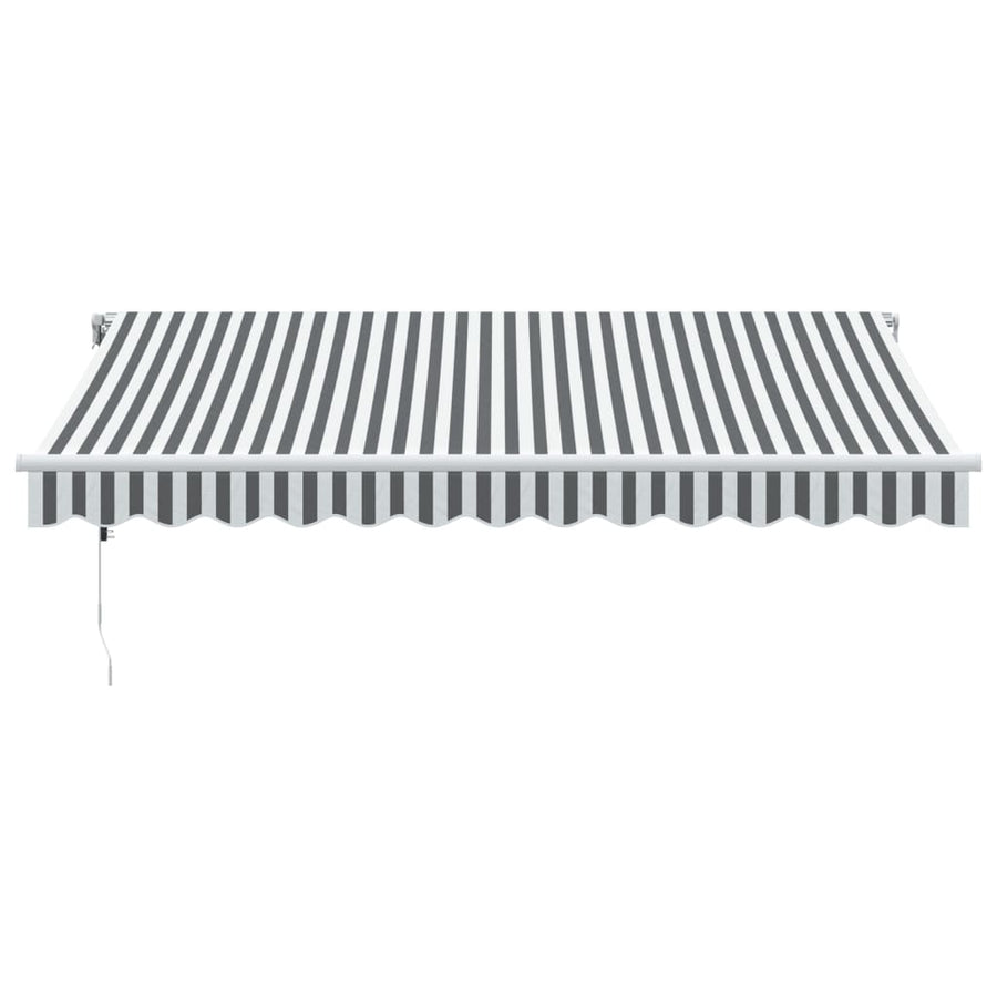 Luifel automatisch uittrekbaar 350x250 cm antracietkleur en wit