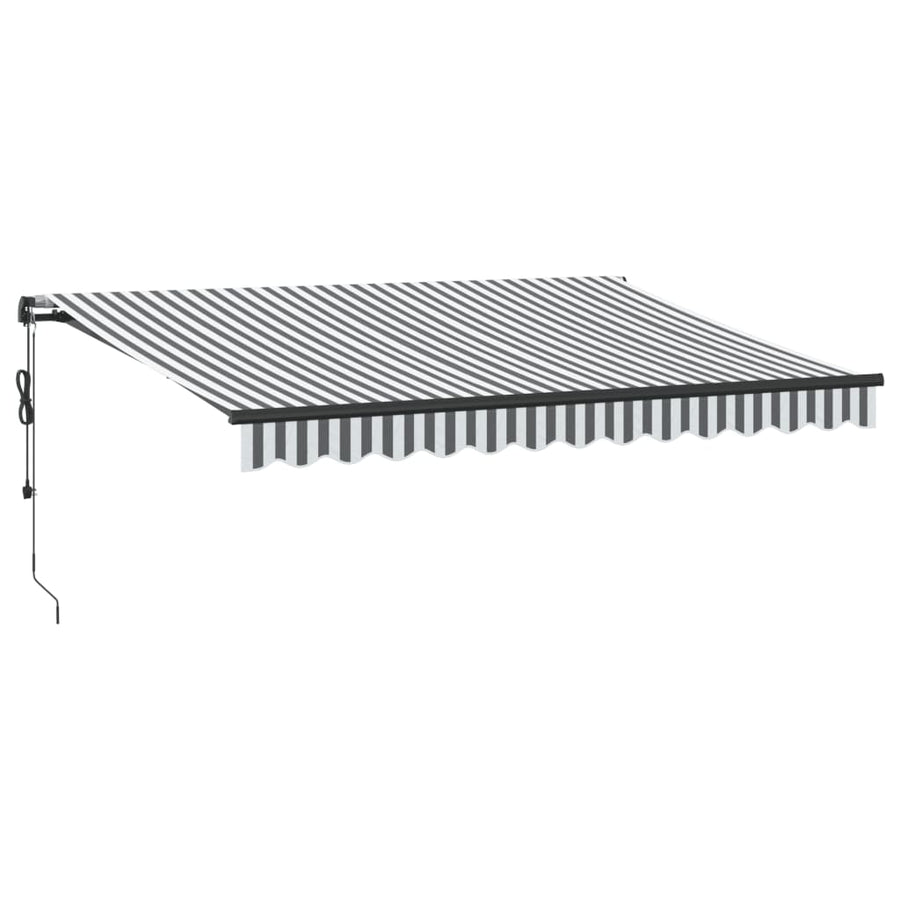 Luifel Automatisch Uittrekbaar Led Antraciet En Wit 350 x 250 cm