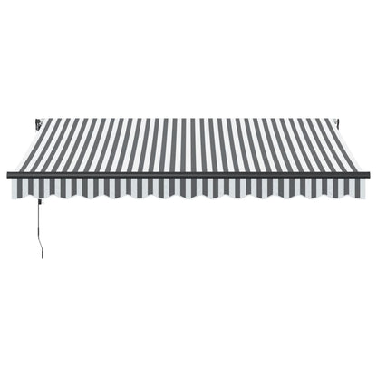 Luifel Automatisch Uittrekbaar Led Antraciet En Wit 350 x 250 cm