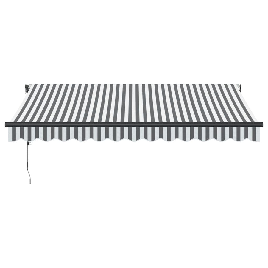 Luifel Automatisch Uittrekbaar Led Antraciet En Wit 350 x 250 cm