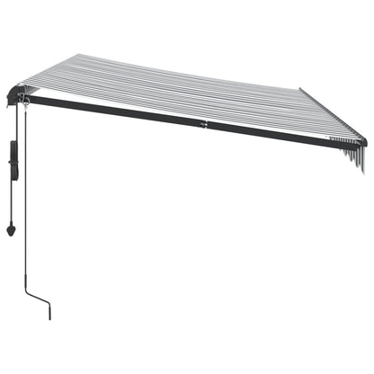 Luifel Automatisch Uittrekbaar Led Antraciet En Wit 350 x 250 cm