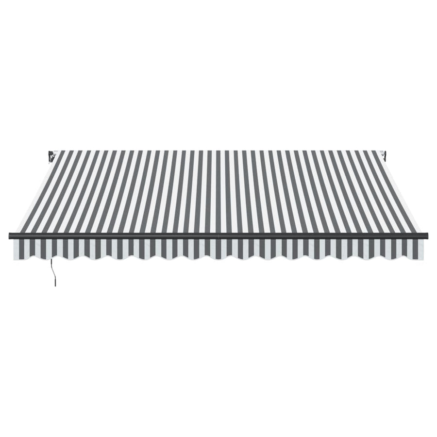 Luifel handmatig uittrekbaar en LED 400x300 cm antraciet en wit