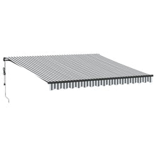 Luifel automatisch uittrekbaar 400x300 cm antracietkleur en wit