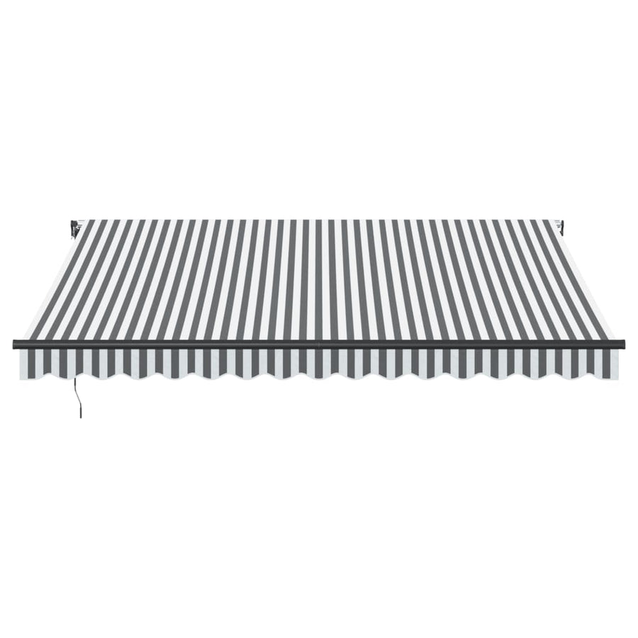 Luifel automatisch uittrekbaar LED 400x300 cm antraciet en wit