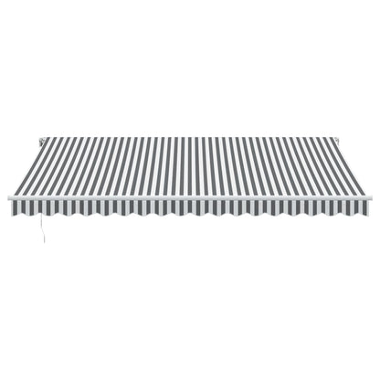 Luifel automatisch uittrekbaar 450x300 cm antracietkleur en wit