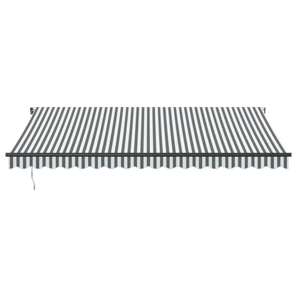 Luifel automatisch uittrekbaar LED 450x300 cm antraciet en wit