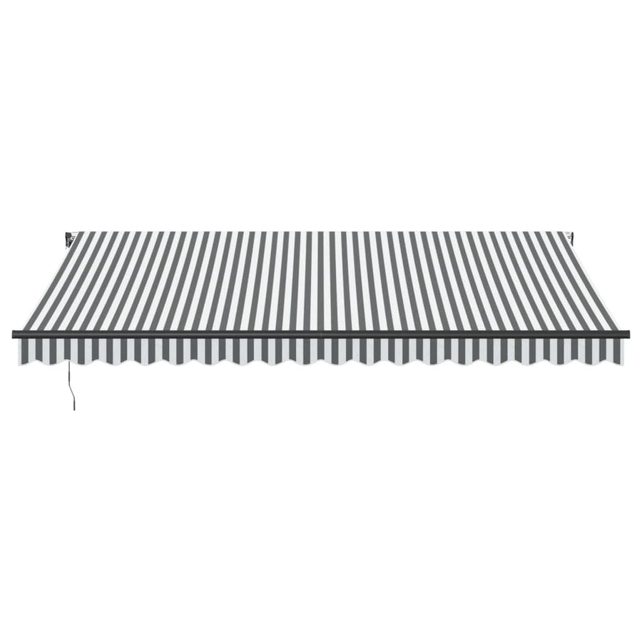 Luifel automatisch uittrekbaar LED 450x300 cm antraciet en wit