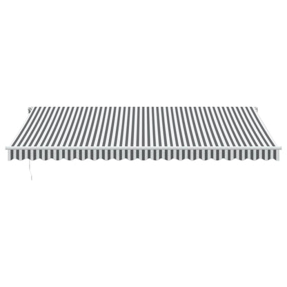 Luifel automatisch uittrekbaar 500x300 cm antracietkleur en wit