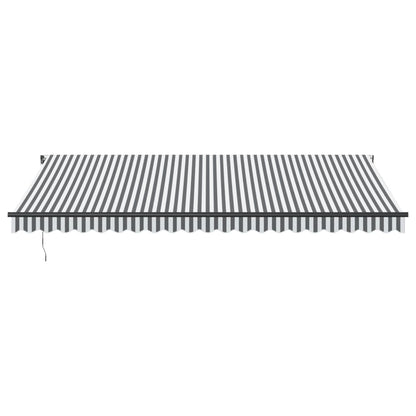 Luifel automatisch uittrekbaar 500x300 cm antracietkleur en wit