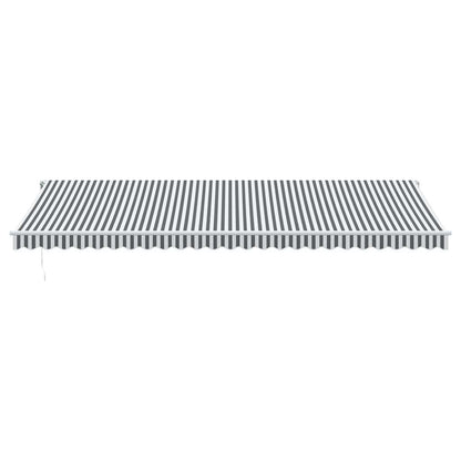 Luifel automatisch uittrekbaar 600x300 cm antracietkleur en wit
