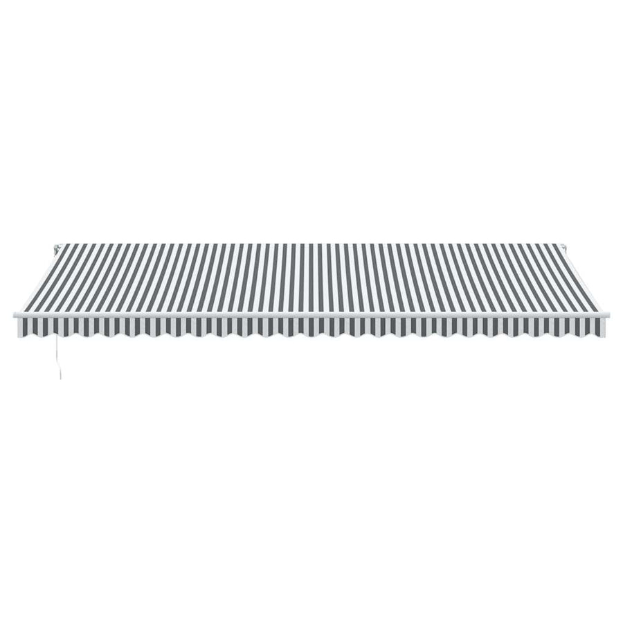 Luifel automatisch uittrekbaar 600x300 cm antracietkleur en wit