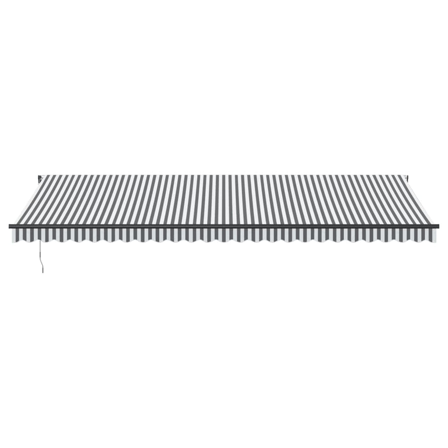 Luifel automatisch uittrekbaar 600x300 cm antracietkleur en wit