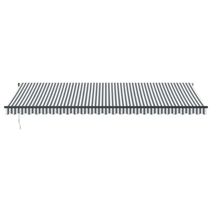 Luifel automatisch uittrekbaar LED 600x300 cm antraciet en wit