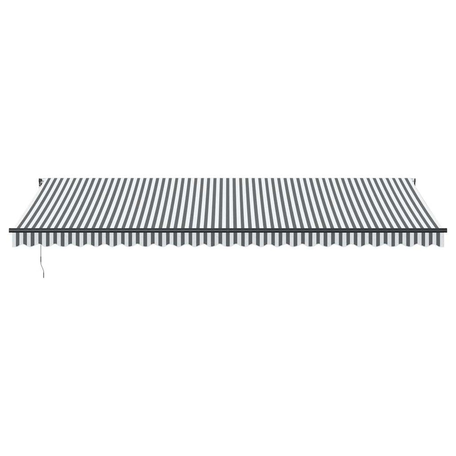 Luifel automatisch uittrekbaar LED 600x300 cm antraciet en wit