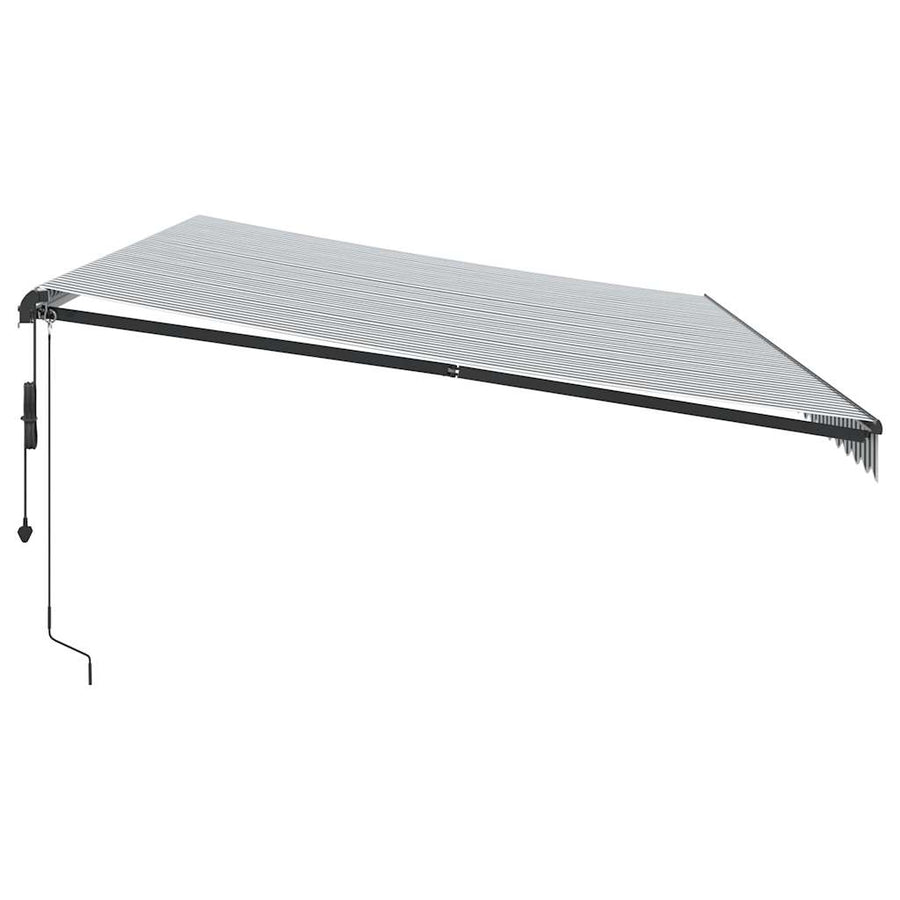 Luifel automatisch uittrekbaar LED 600x300 cm antraciet en wit
