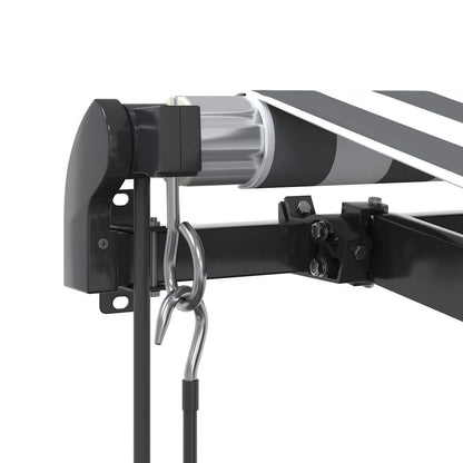 Luifel automatisch uittrekbaar LED 600x300 cm antraciet en wit