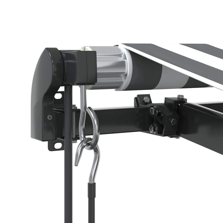 Luifel automatisch uittrekbaar LED 600x300 cm antraciet en wit