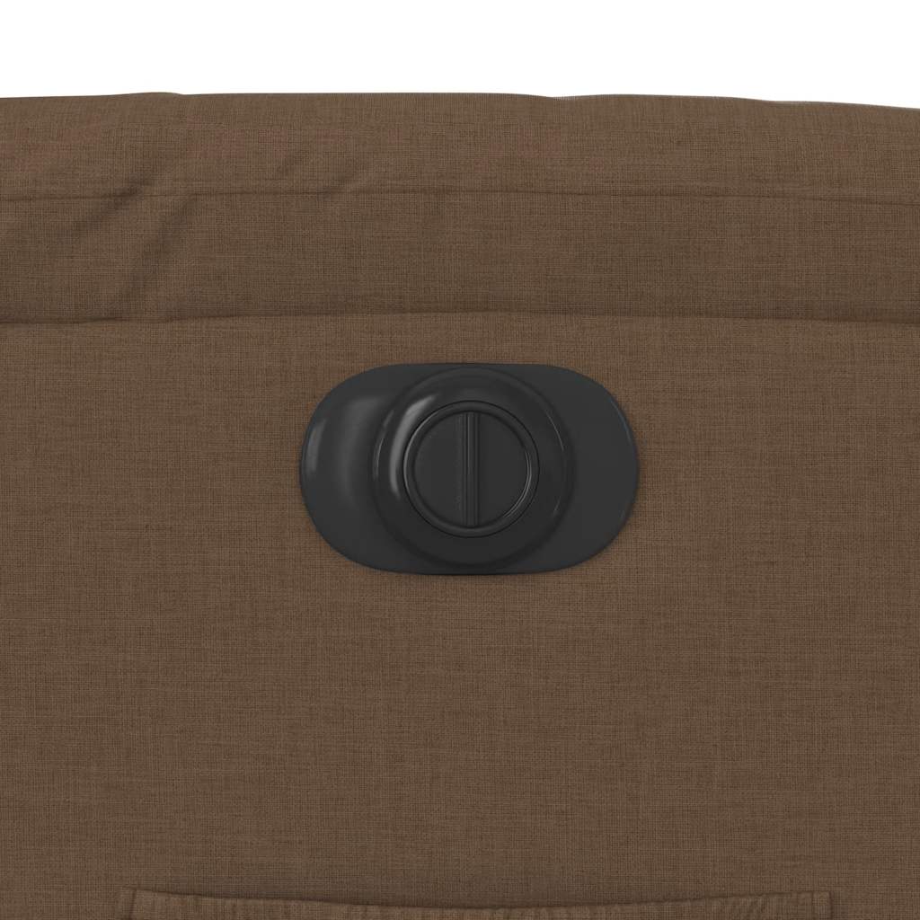 Fauteuil verstelbaar elektrisch stof bruin