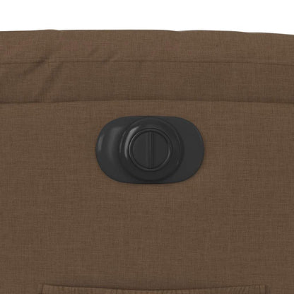 Fauteuil verstelbaar elektrisch stof bruin