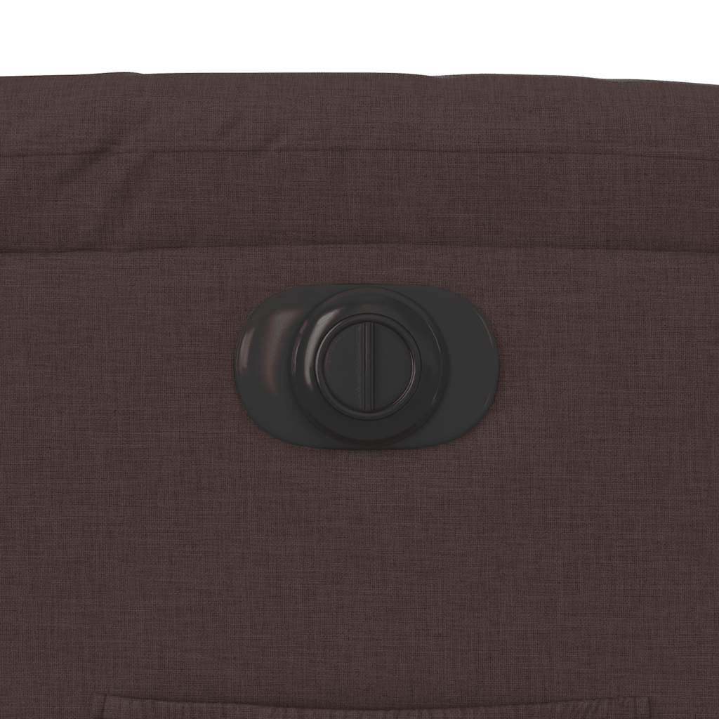 Fauteuil verstelbaar elektrisch stof donkerbruin