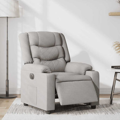 Fauteuil elektrisch verstelbaar stof wolk grijs