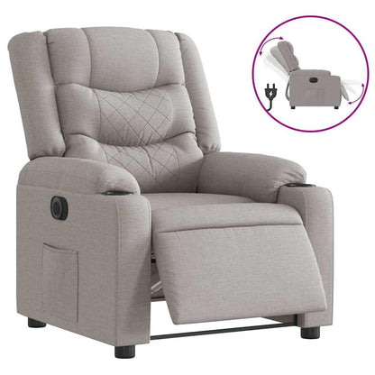 Fauteuil elektrisch verstelbaar stof wolk grijs