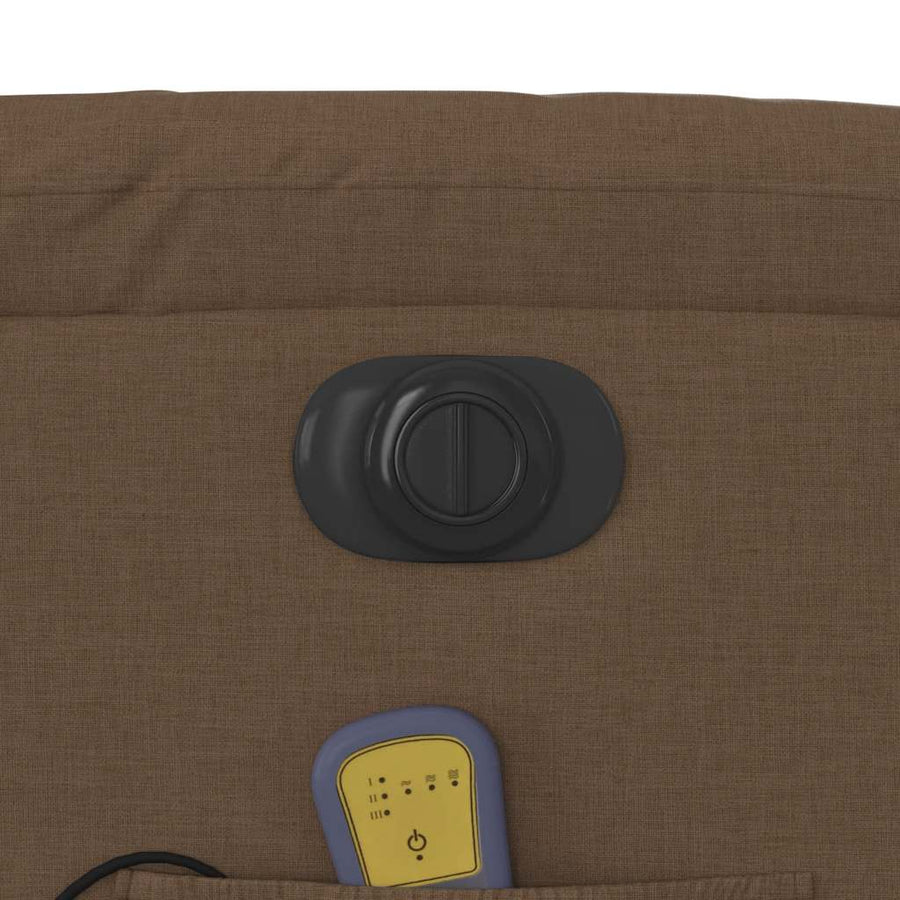 Massagestoel elektrisch verstelbaar stof bruin