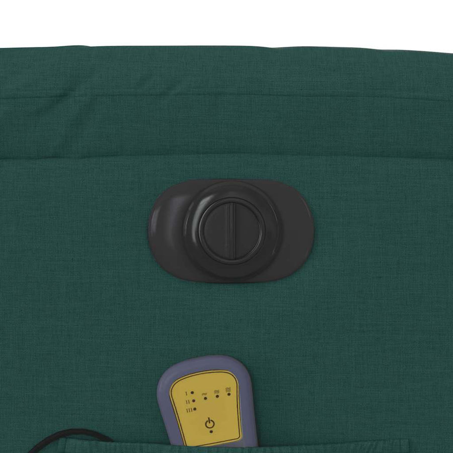 Massagestoel elektrisch verstelbaar stof donkergroen