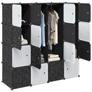 Opbergmeubel 16 vakken polypropeen 145x46x144 cm