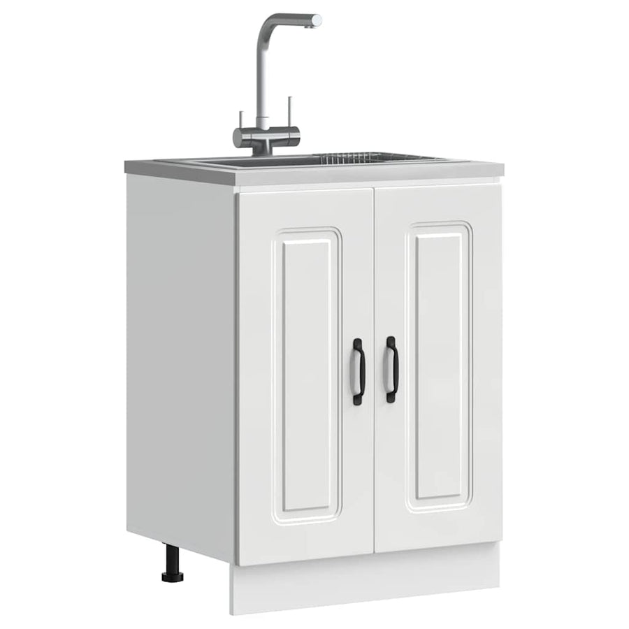Spoelbakonderkast Kalmar 60x46x81,5 cm bewerkt hout wit