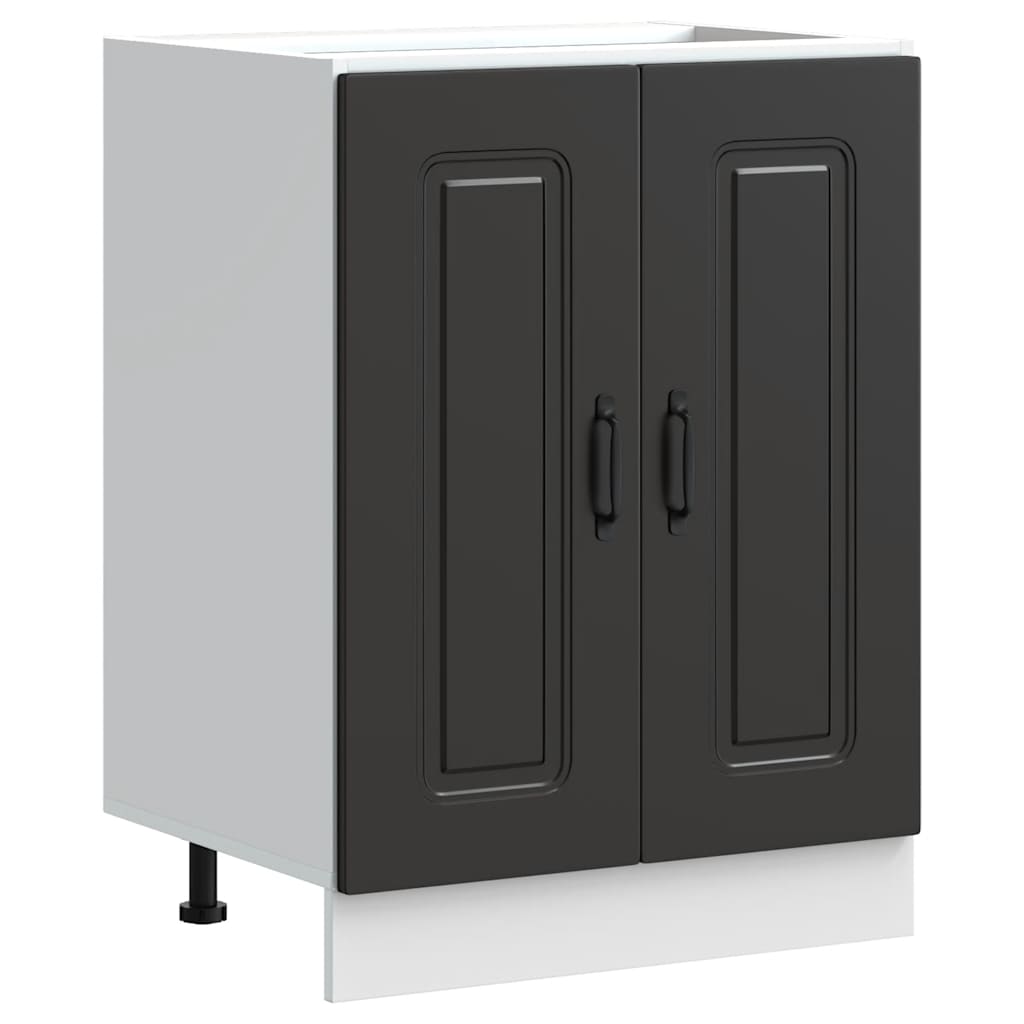 Spoelbakonderkast Kalmar 60x46x81,5 cm bewerkt hout zwart