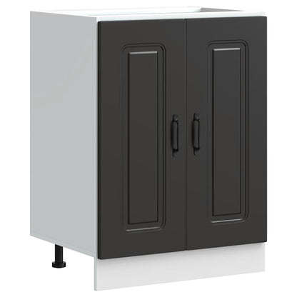 Spoelbakonderkast Kalmar 60x46x81,5 cm bewerkt hout zwart
