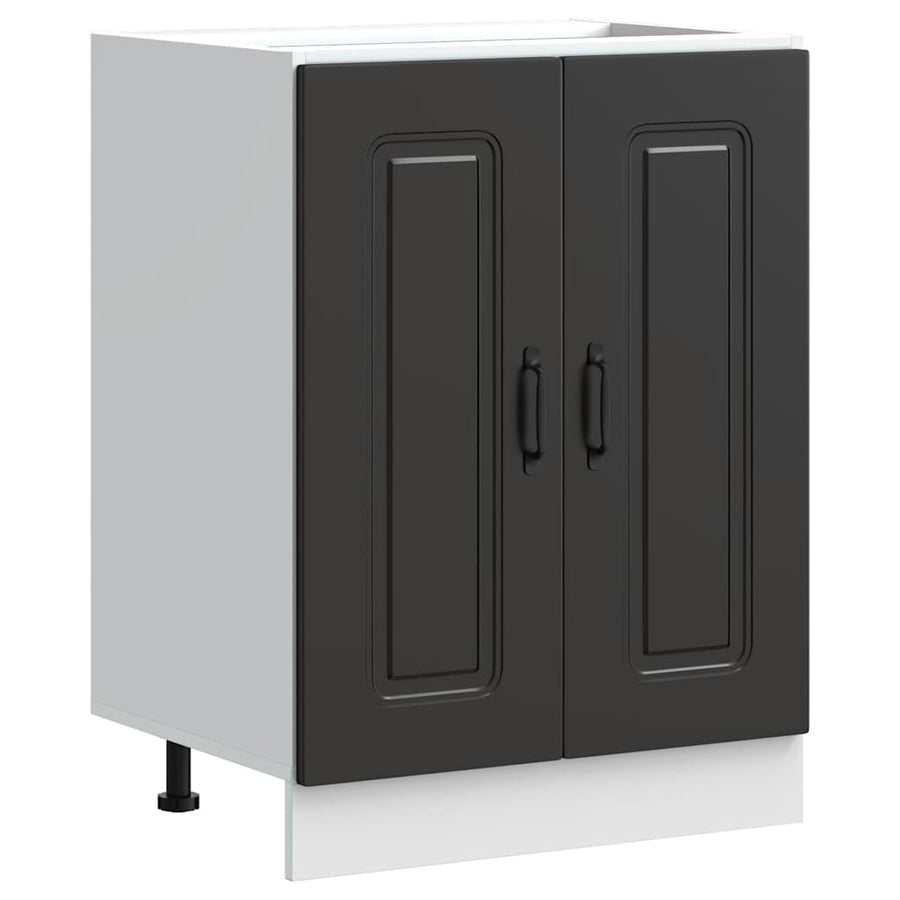 Spoelbakonderkast Kalmar 60x46x81,5 cm bewerkt hout zwart