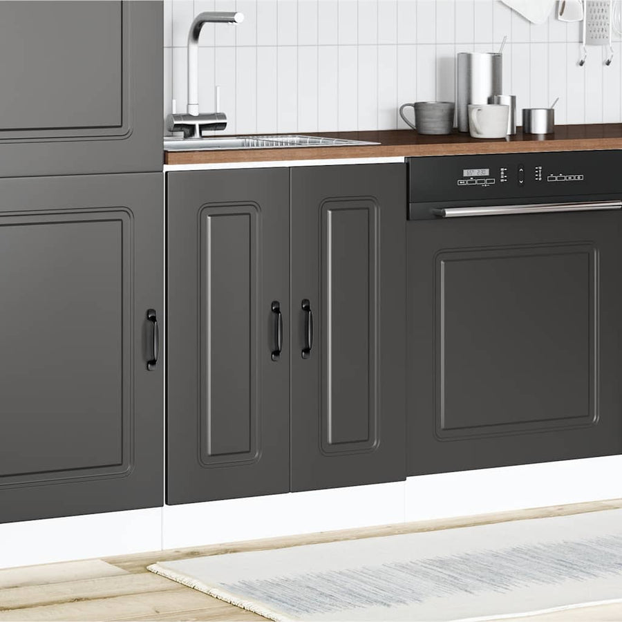Spoelbakonderkast Kalmar 60x46x81,5 cm bewerkt hout zwart