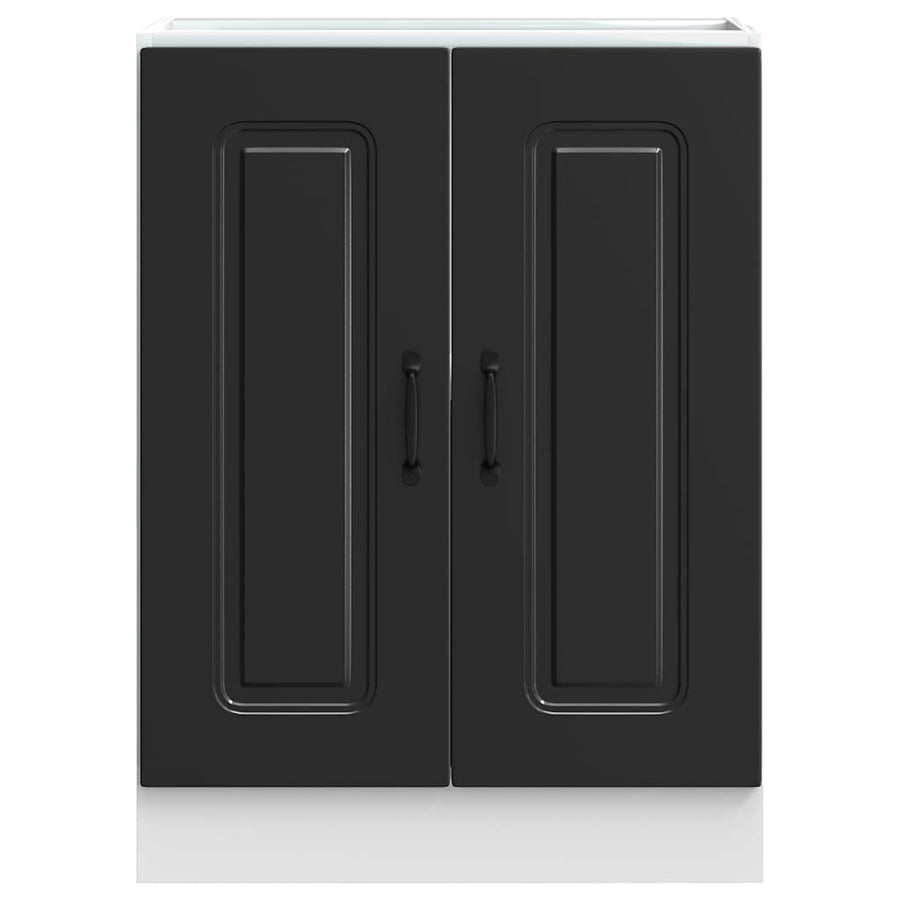 Spoelbakonderkast Kalmar 60x46x81,5 cm bewerkt hout zwart